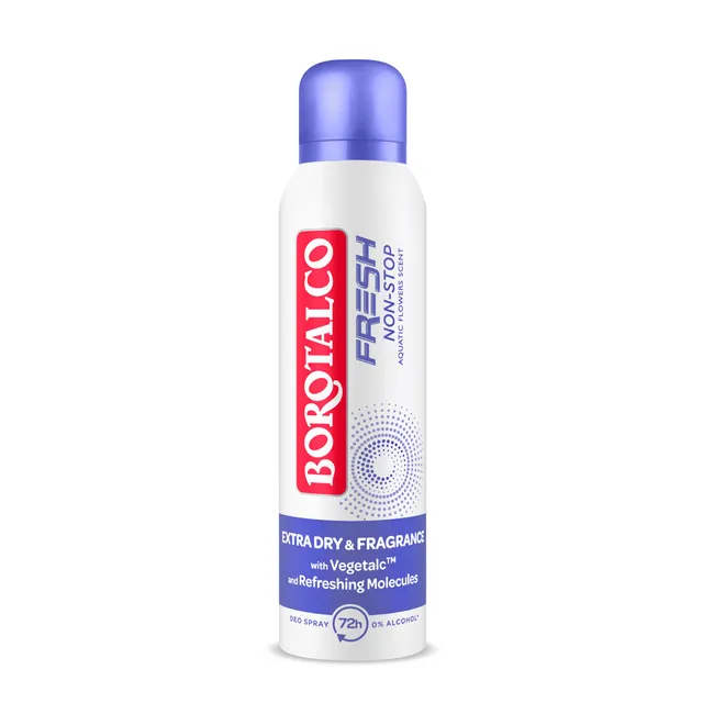 Borotalco Fresh Non-Stop Deo Spray 150ml Aquatic Flowers 72h